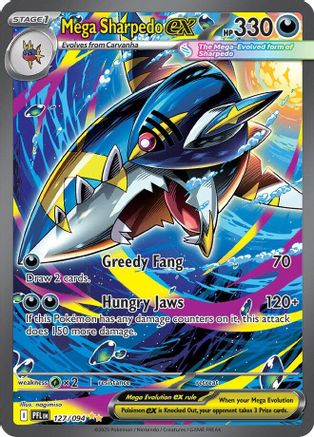 [PKM] Mega Sharpedo ex (127/094) [Mega Evolution: Phantasmal Flames]