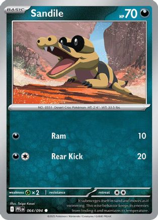 [PKM] Sandile (064/094) [Mega Evolution: Phantasmal Flames]