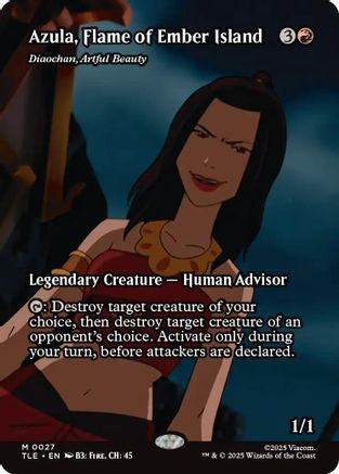 {@@ TLE R} Azula, Flame of Ember Island - Diaochan, Artful Beauty (Borderless) [Avatar: The Last Airbender: Eternal-Legal] [TLE 027]