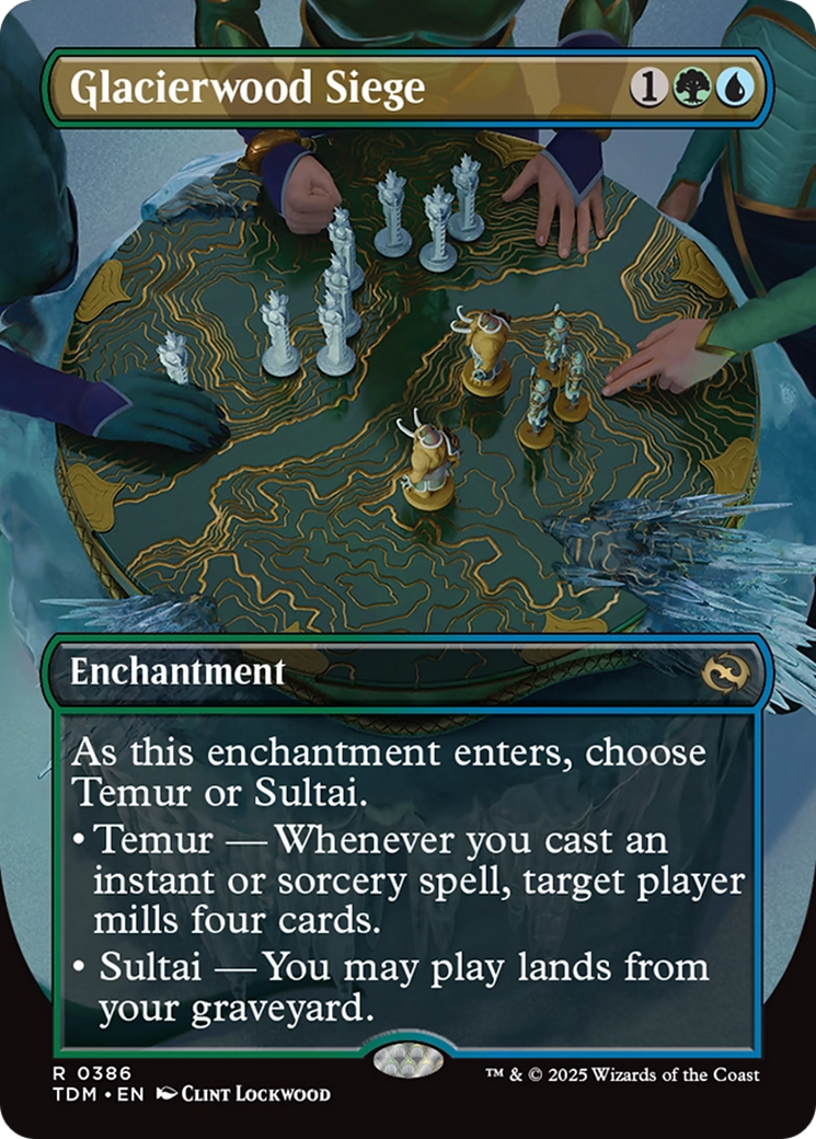 {@R} Glacierwood Siege (Borderless) [Tarkir: Dragonstorm][TDM 386]