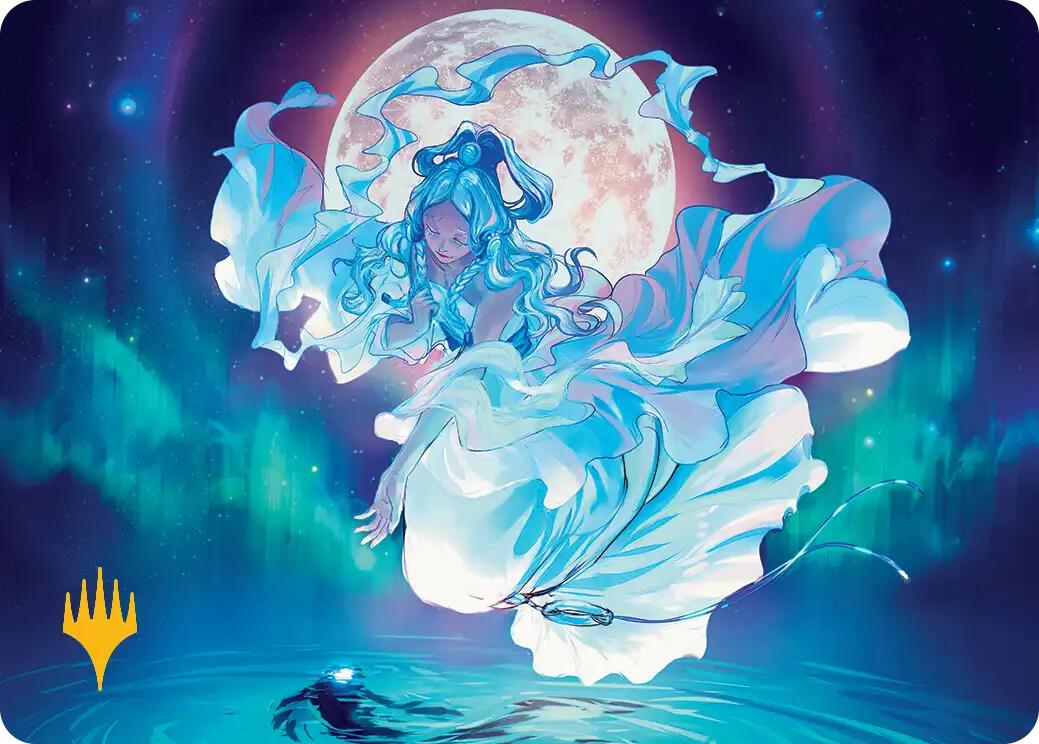 {A} Yue, the Moon Spirit Art Card (Gold-Stamped Planeswalker Symbol) [Avatar: The Last Airbender Art Series] [TLAA 007]