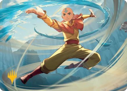 {A} Aang, Swift Savior Art Card (Gold-Stamped Planeswalker Symbol) [Avatar: The Last Airbender Art Series] [TLAA 020]