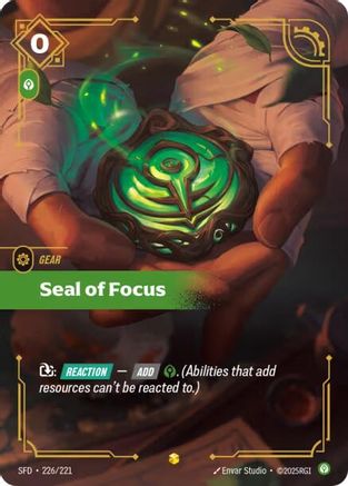 [RFB] Seal of Focus (Overnumbered) (Foil) (226/221) - Spiritforged