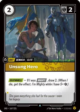 [RFB] Unsung Hero (Foil) (167/221) - Spiritforged