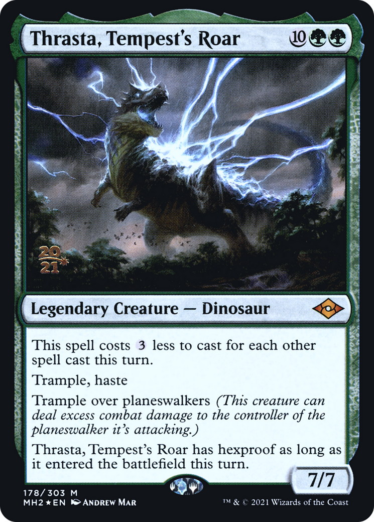{R} Thrasta, Tempest's Roar [Modern Horizons 2 Prerelease Promos][PR MH2 178]