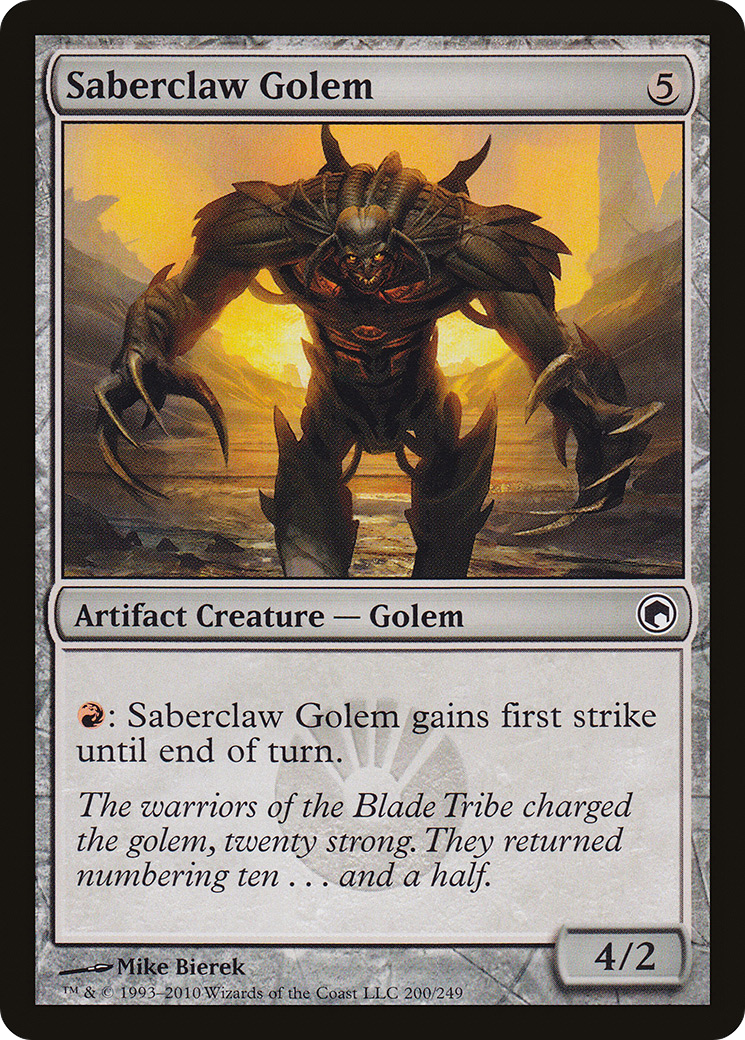 {C} Saberclaw Golem [Scars of Mirrodin][SOM 200] - Misty Mountain Games