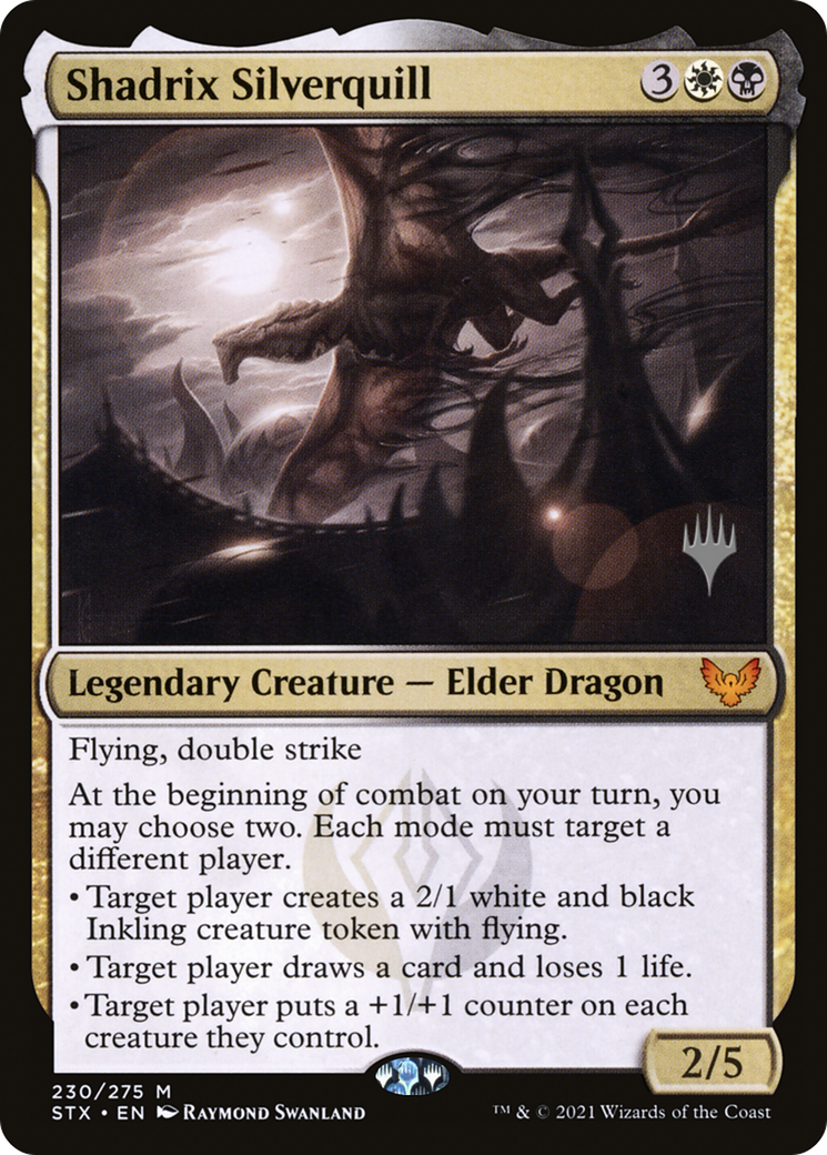 {R} Shadrix Silverquill (Promo Pack) [Strixhaven: School of Mages Promos][PP STX 230]