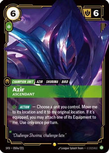 Azir - Ascendant (Alternate Art) (050a/221) - Spiritforged Foil