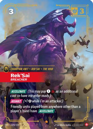 [RFB] Rek'Sai - Breacher (Foil) (029/221) - Spiritforged