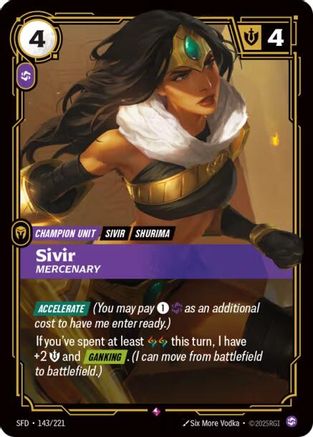 [RFB] Sivir - Mercenary (Foil) (143/221) - Spiritforged