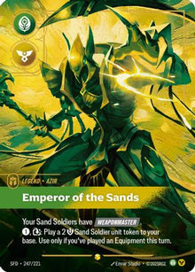 Azir - Emperor of the Sands (Overnumbered) (247/221) - Spiritforged Foil