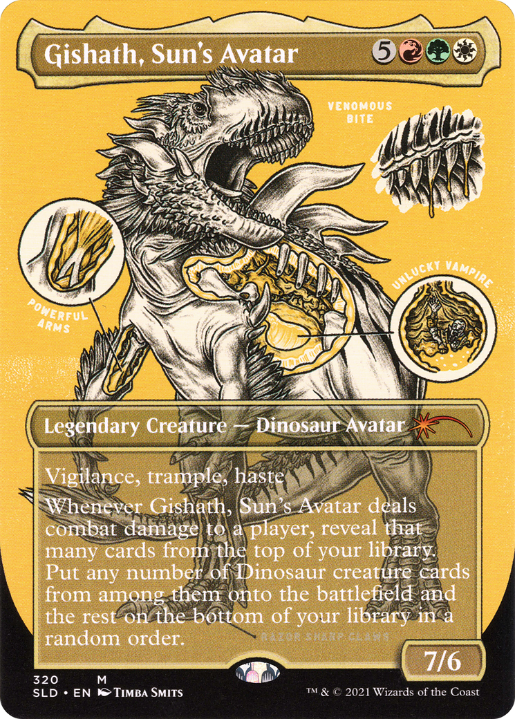 Gishath, Sun's Avatar [SLD-320]  (Borderless) Etched Foil