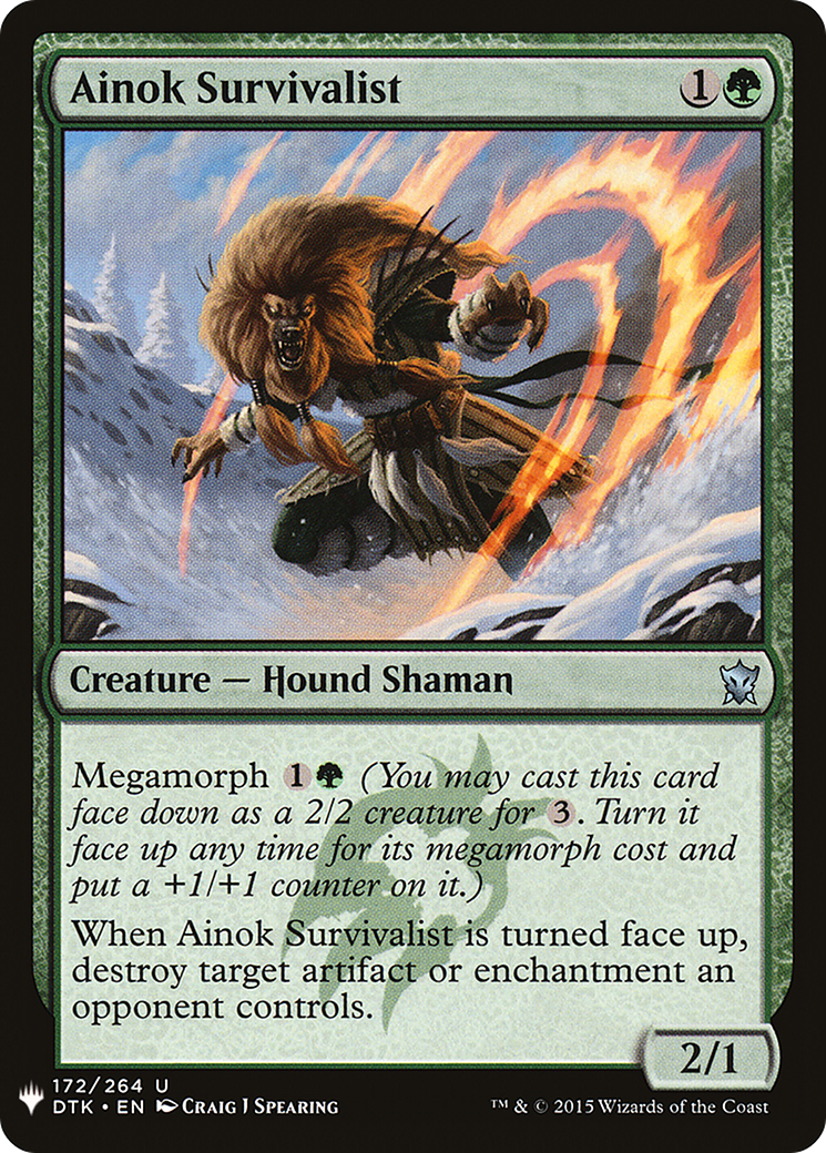 {C} Ainok Survivalist [Mystery Booster][LS DTK 172]
