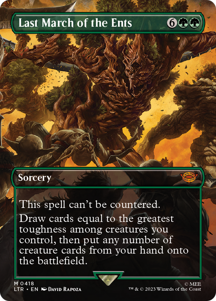 {R} Last March of the Ents (Borderless Alternate Art) [The Lord of the Rings: Tales of Middle-Earth][LTR 418]