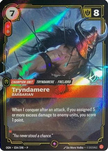 Tryndamere - Barbarian (034/298) - Riftbound Organized Play Promotional Cards Foil