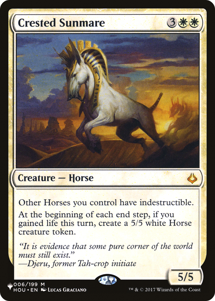 Crested Sunmare [LIST 006/199]
