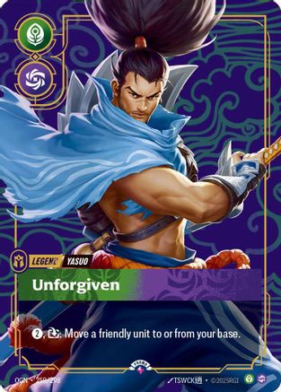 [RFB] Yasuo - Unforgiven (Metal) (Foil) (Promo) (259/298) - Riftbound Organized Play Promotional Cards