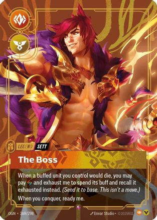 [RFB] Sett - The Boss (Metal) (Foil) (Promo) (269/298) - Riftbound Organized Play Promotional Cards
