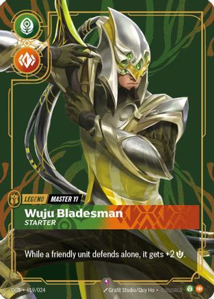 [RFB] Master Yi - Wuju Bladesman (Metal) (Foil) (Promo) (019/024) - Riftbound Organized Play Promotional Cards