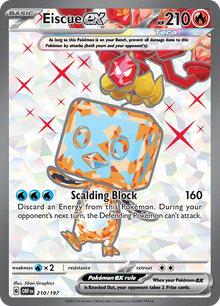 Eiscue ex - 210-197 210 - SV03 Obsidian Flames Holofoil