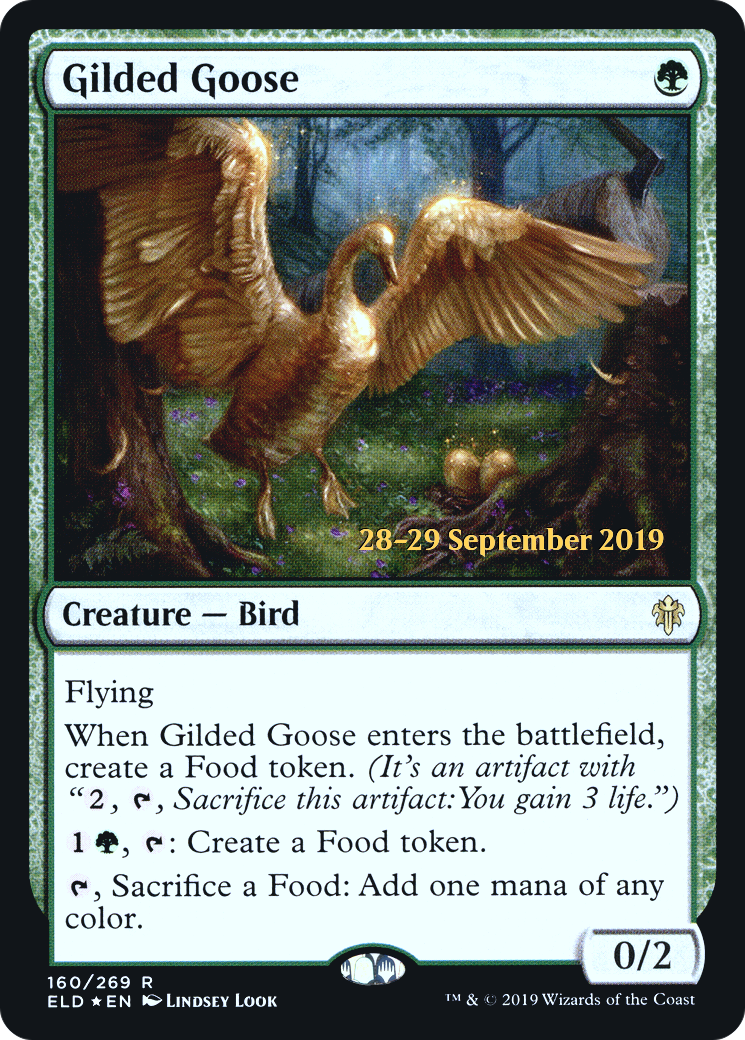 {R} Gilded Goose [Throne of Eldraine Prerelease Promos][PR ELD 160]
