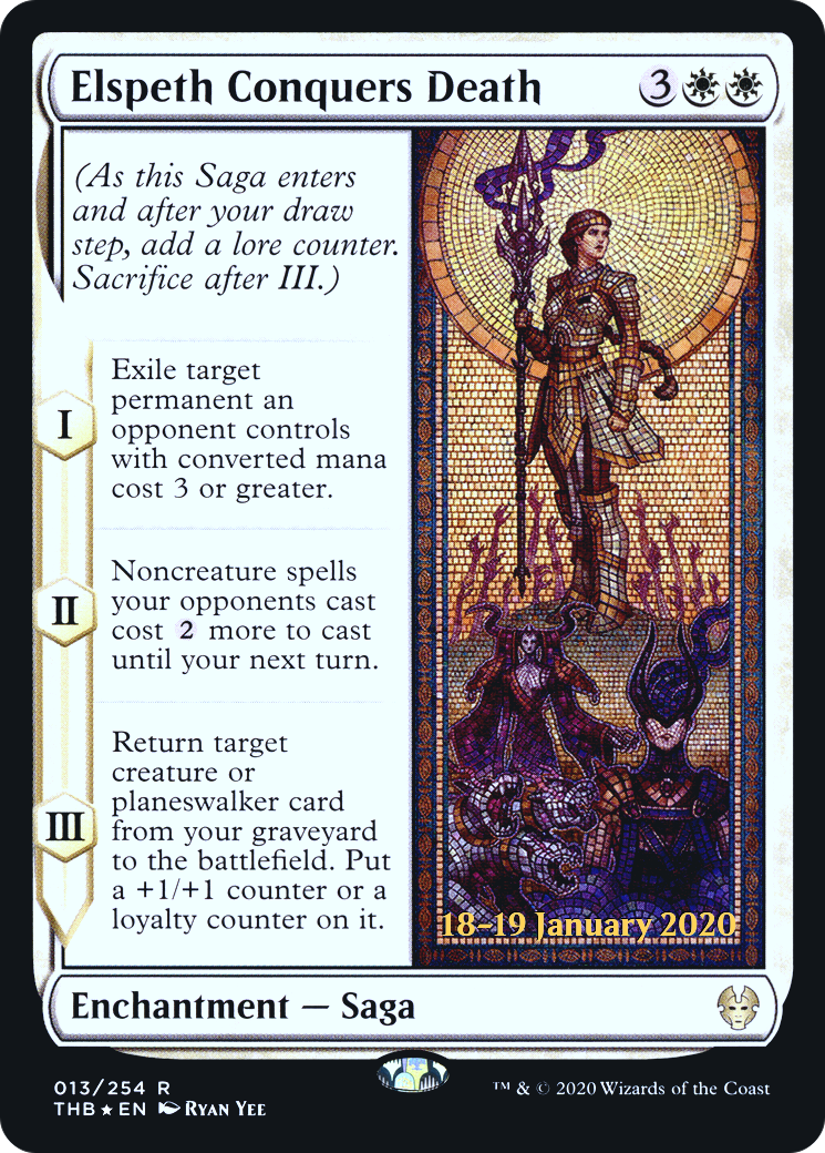 {R} Elspeth Conquers Death [Theros Beyond Death Prerelease Promos][PR THB 013]