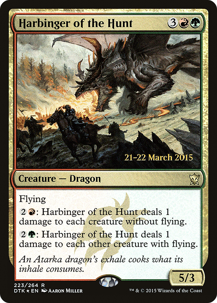 {R} Harbinger of the Hunt [Dragons of Tarkir Prerelease Promos][PR DTK 223] - Misty Mountain Games