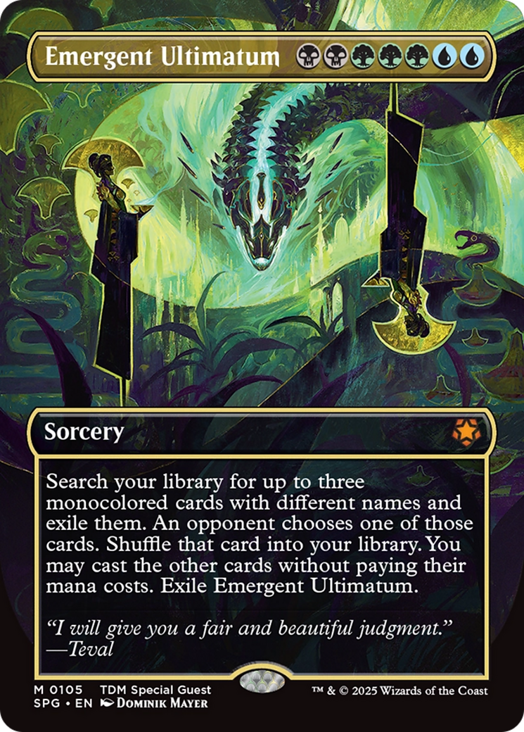 {R} Emergent Ultimatum (Borderless) [Tarkir: Dragonstorm Special Guests][SPG 105]