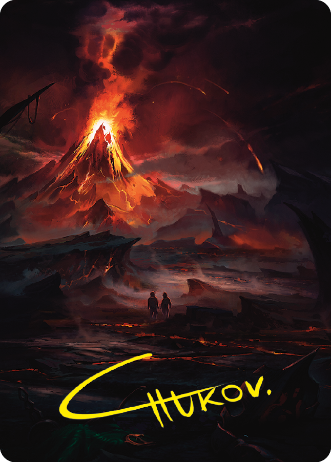 {A} Valley of Gorgoroth Art Card (Gold-Stamped Signature) [The Lord of the Rings: Tales of Middle-earth Art Series][GS ALTR 080]