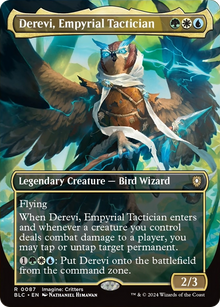 {R} Derevi, Empyrial Tactician (Borderless) [Bloomburrow Commander][BLC 087]