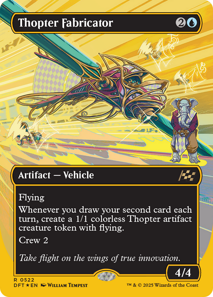 {@R} Thopter Fabricator (Borderless) (First-Place Foil) [Aetherdrift][DFT 522]