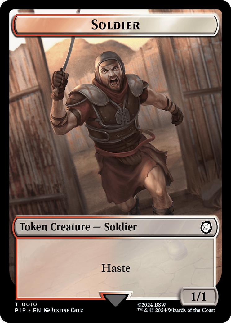 {T} Treasure (0018) // Soldier (0010) Double-Sided Token [Fallout Tokens][TPIP 18//10]