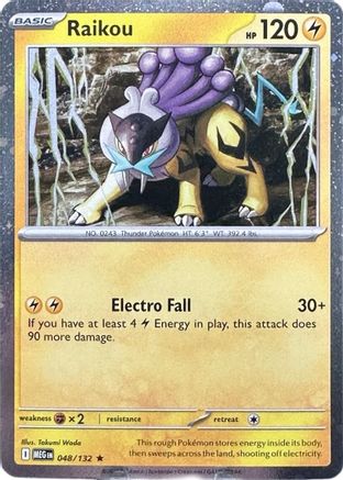 [PKM] Raikou (Cosmos Holo) (048/132) Holofoil [Miscellaneous Cards & Products]