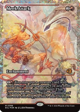 {@R} Meek Attack (0398) (Showcase) (Fracture Foil) [ECL 398]  Foil