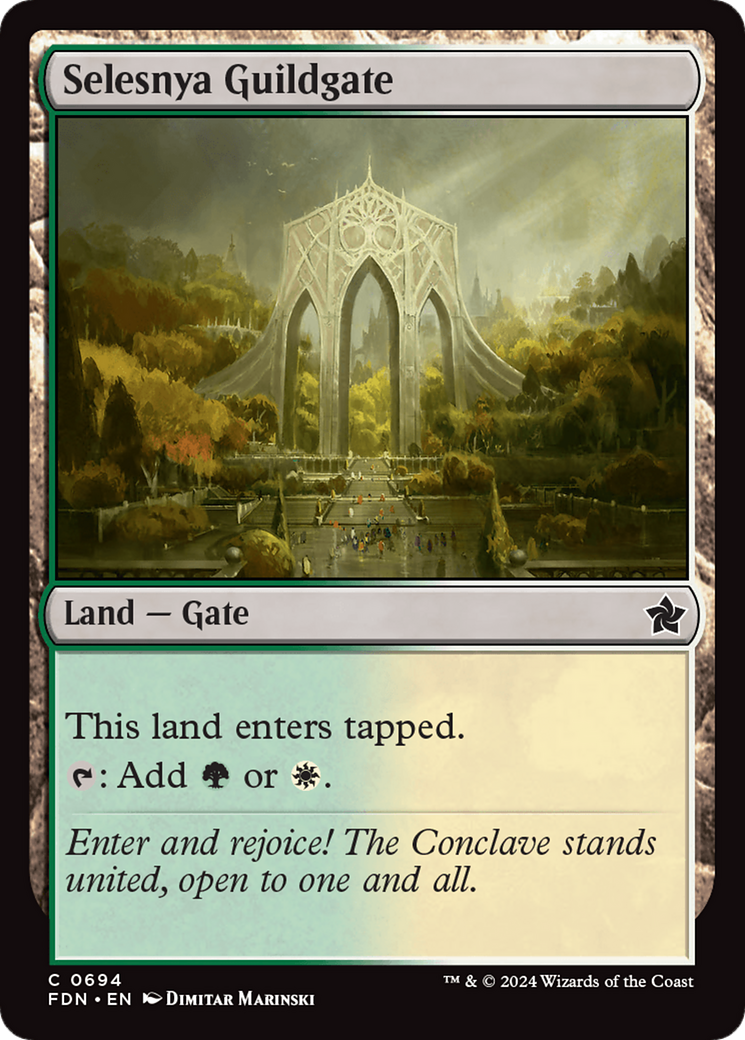 {@C} Selesnya Guildgate [Foundations][FDN 694]