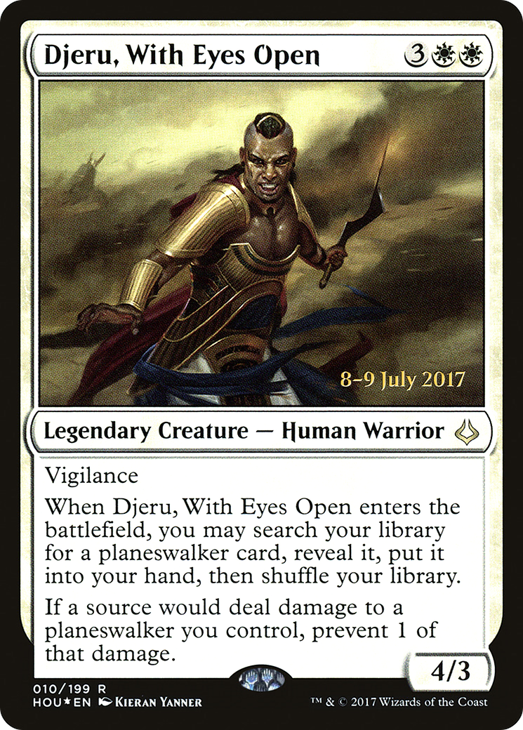 {R} Djeru, With Eyes Open [Hour of Devastation Prerelease Promos][PR HOU 010]
