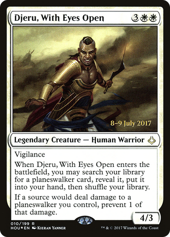 {R} Djeru, With Eyes Open [Hour of Devastation Prerelease Promos][PR HOU 010]
