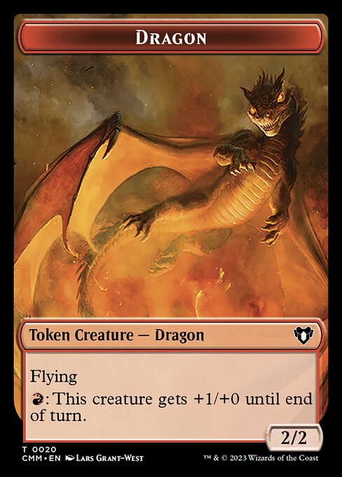 {T} Soldier // Dragon (0020) Double-Sided Token [Commander Masters Tokens][TCMM 9//20]
