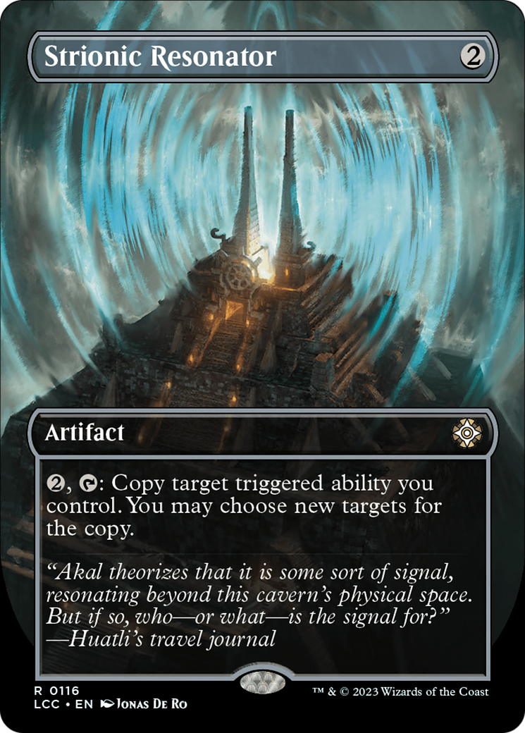 {R} Strionic Resonator (Borderless) [The Lost Caverns of Ixalan Commander][LCC 116]