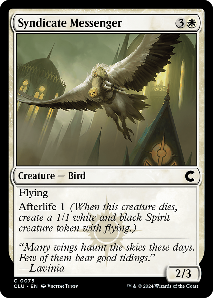 {C} Syndicate Messenger [Ravnica: Clue Edition][CLU 075]