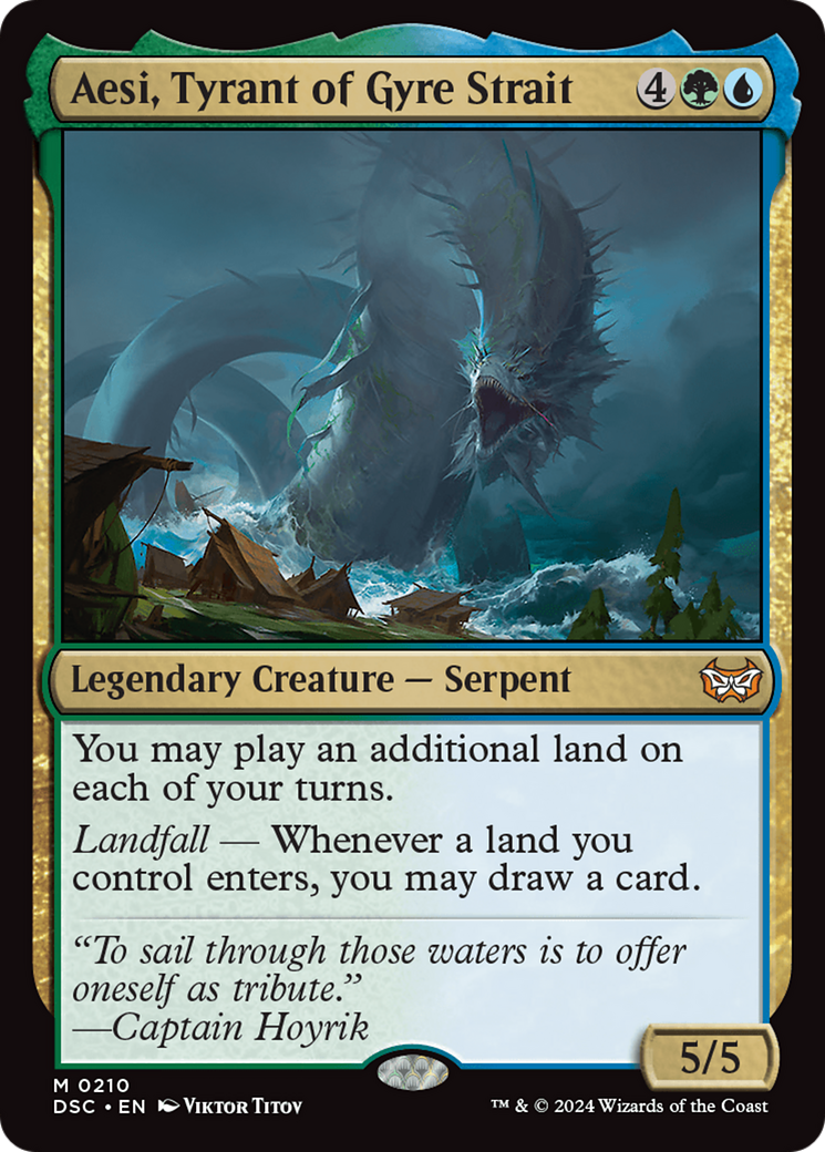 {R} Aesi, Tyrant of Gyre Strait [Duskmourn: House of Horror Commander][DSC 210]