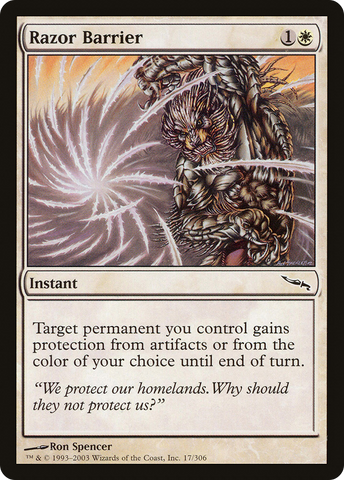 {C} Razor Barrier [Mirrodin][MRD 017]