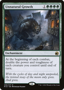 {R} Unnatural Growth [Innistrad: Midnight Hunt][MID 206]