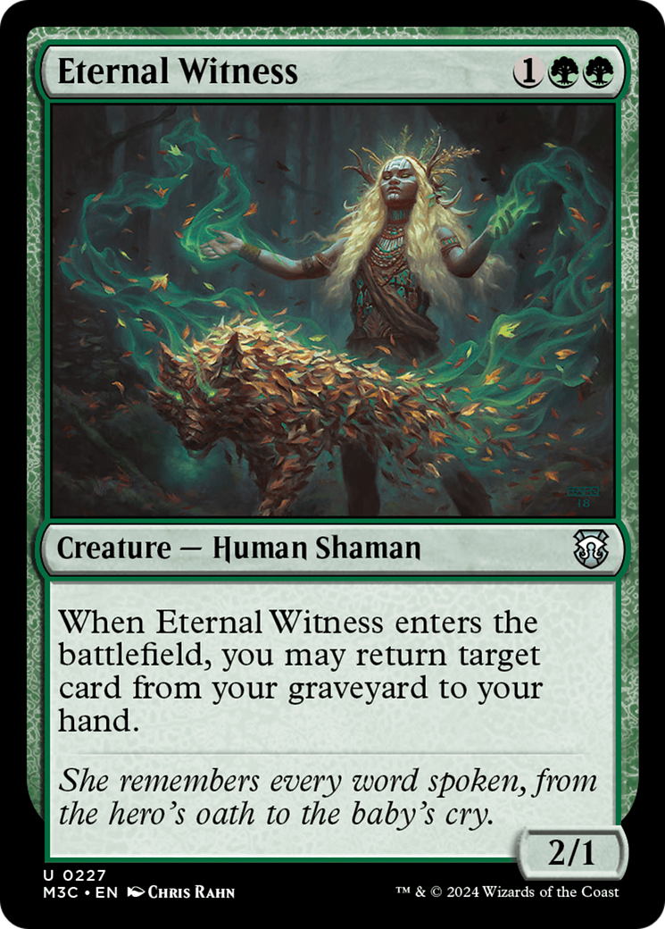 {C} Eternal Witness (Ripple Foil) [Modern Horizons 3 Commander][RPF M3C 227]