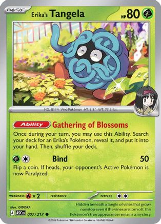 [PKM] Erika's Tangela 007/217  - Reverse Holofoil ME Ascended Heroes - Common