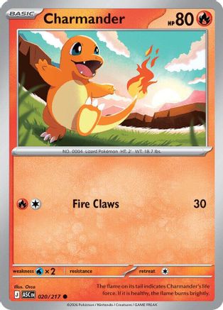 [PKM] Charmander 020  - Reverse Holofoil ME Ascended Heroes - Common