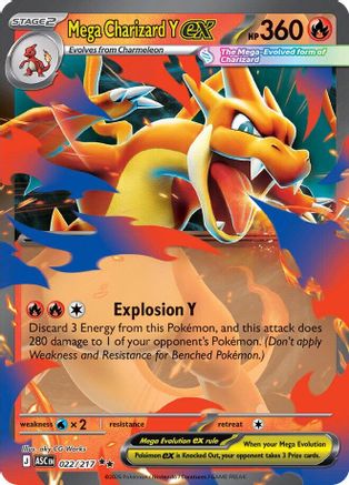 [PKM] Mega Charizard Y ex 022/217  - Holofoil ME Ascended Heroes - Double Rare