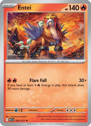 [PKM] Entei 025  - Holofoil ME Ascended Heroes - Rare