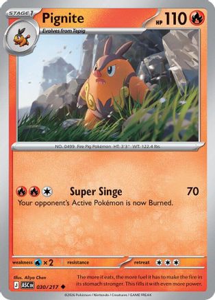[PKM] Pignite 030  - Reverse Holofoil ME Ascended Heroes - Uncommon