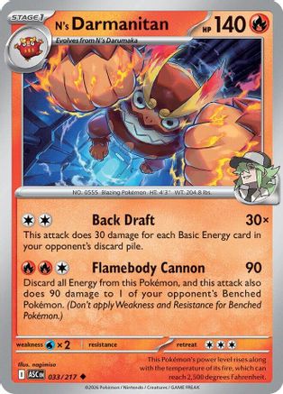[PKM] N's Darmanitan 033  ME Ascended Heroes - Uncommon